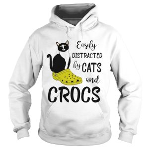 Easily distracted by cats and crocs shirt 1