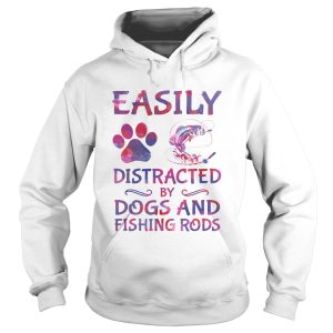 Easily distracted by dogs and fishing rods shirt 1