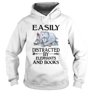 Easily distracted by elephants and books shirt 1