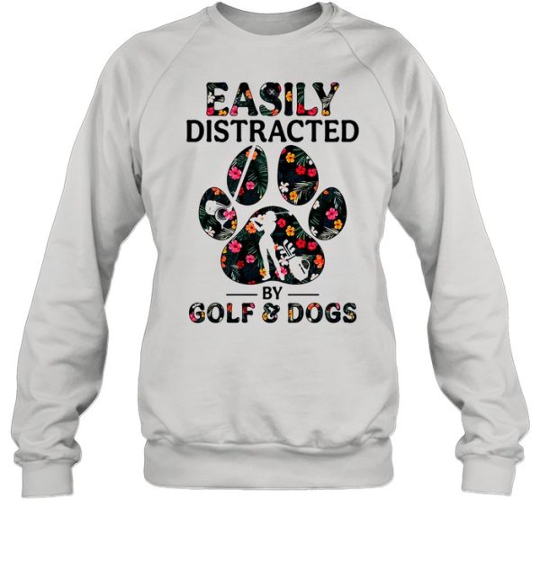 Easily distracted by solf and dogs shirt