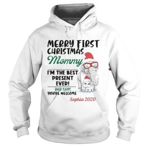 Elephant Merry First Christmas Mommy shirt 1