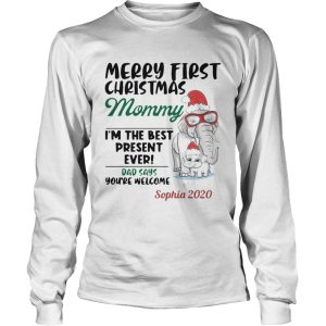 Elephant Merry First Christmas Mommy shirt