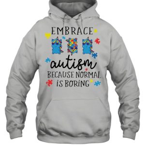 Embrace Autism Because Normal Is Boring Unicorn shirt 3