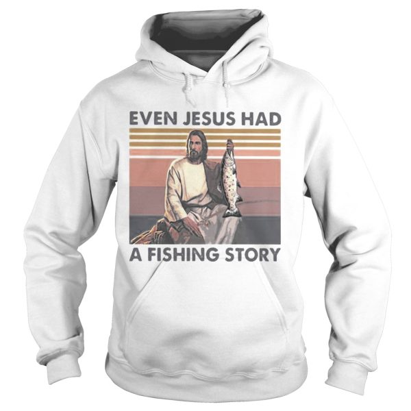 Even jesus had a fish story lines vintage retro shirt