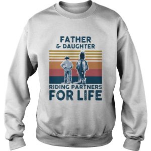 Father and daughter riding horse partners for life vintage retro shirt