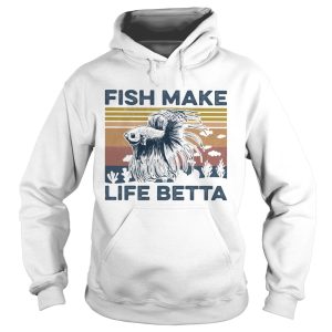 Fish make life betta vintage retro shirt 1