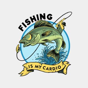 Fishing is my cardio – T-shirt