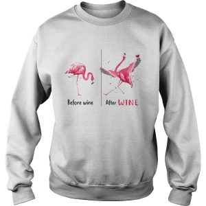 Flamingo Before After Wine shirt 2