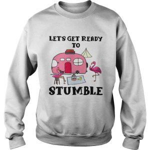 Flamingo Camping Lets Get Ready To Stumble shirt 2