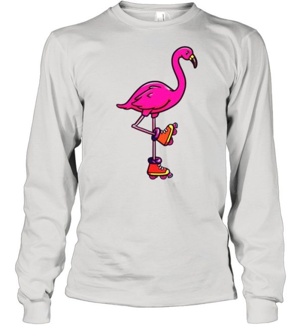 Flamingo Rollerblading shirt