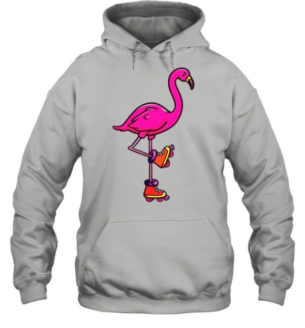 Flamingo Rollerblading shirt