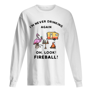 Flamingos I'm Never Drinking Again Oh Look Fireball shirt 1