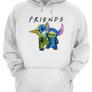 Friends baby Yoda And Baby Stitch shirt