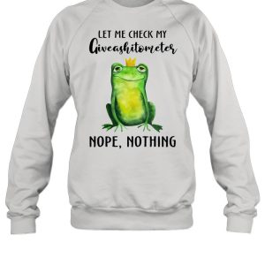 Frog Let Me Check My Giveashitometer Nope Nothing Shirt 2