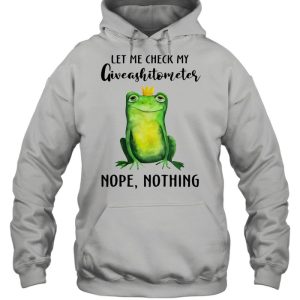 Frog Let Me Check My Giveashitometer Nope Nothing Shirt 3