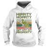 Frog hippity hoppity get off my property vintage retro shirt