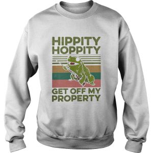 Frog hippity hoppity get off my property vintage retro shirt