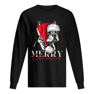 Funny Santa Boston Terrier Merry Christmas dog mom gift shirt 1