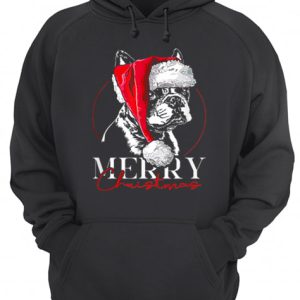 Funny Santa Boston Terrier Merry Christmas dog mom gift shirt 3