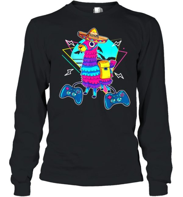 Game cinco de mayo llama pinata and game controller shirt