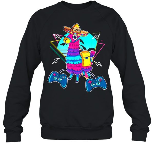 Game cinco de mayo llama pinata and game controller shirt