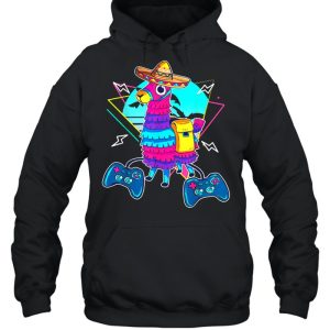 Game cinco de mayo llama pinata and game controller shirt 3