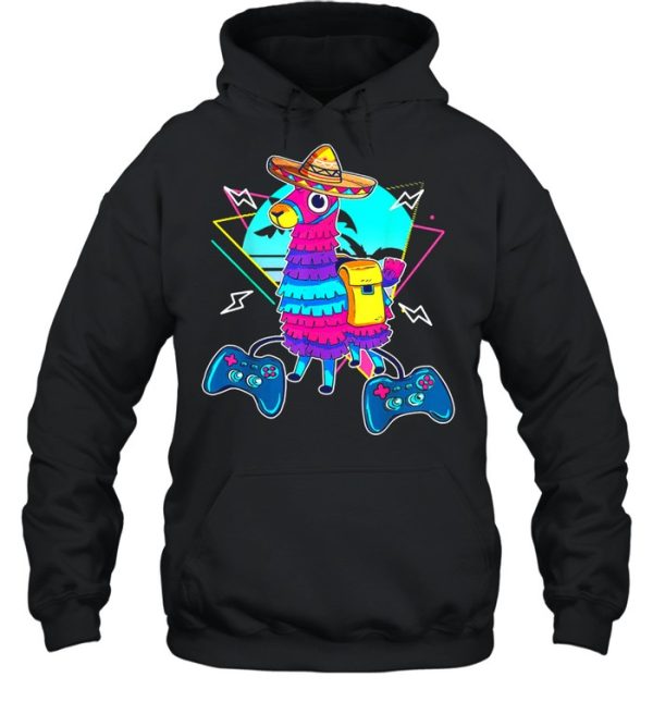 Game cinco de mayo llama pinata and game controller shirt