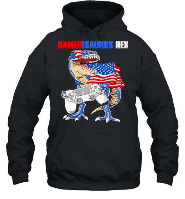 Gamersaurus Rex American Flag shirt