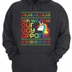 Gay Christmas Rainbow Unicorn Don We Now Our Gay Apparel shirt 3