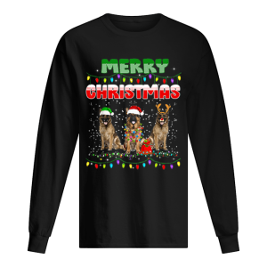 German Shepherd Christmas Light Merry Christmas shirt 1