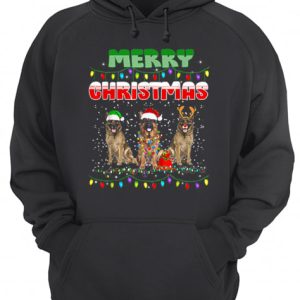 German Shepherd Christmas Light Merry Christmas shirt 3