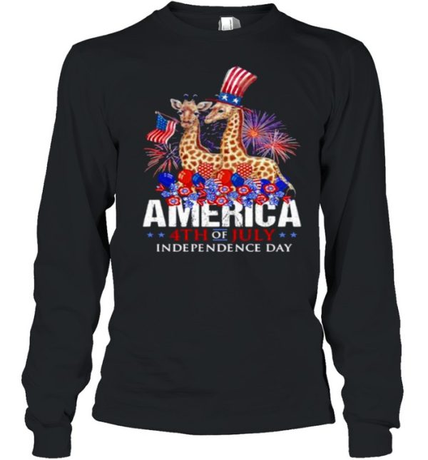 Giraffe America 4th Of July Independence Day shirt