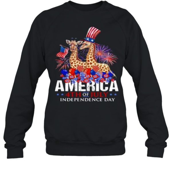 Giraffe America 4th Of July Independence Day shirt