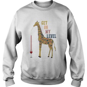 Giraffe Drink Wine Get On My Level shirt 2