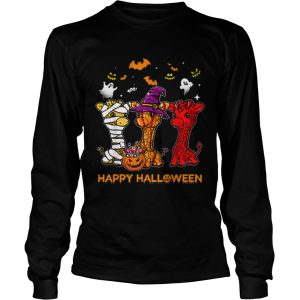 Giraffe Happy Halloween Cute Mummy Witch Pumpkin shirt