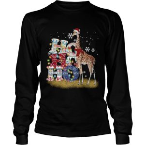 Giraffe Ho Ho Ho Christmas shirt 2