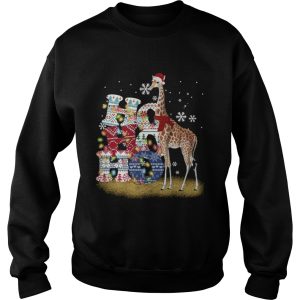 Giraffe Ho Ho Ho Christmas shirt 3