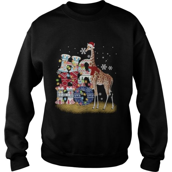 Giraffe Ho Ho Ho Christmas shirt