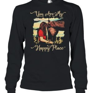 Girl kisss Horse you are my happy place shirt 1