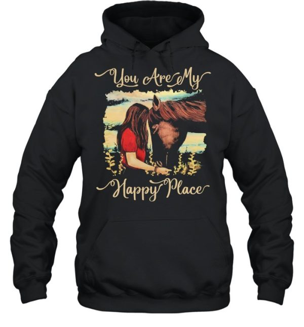 Girl kisss Horse you are my happy place shirt