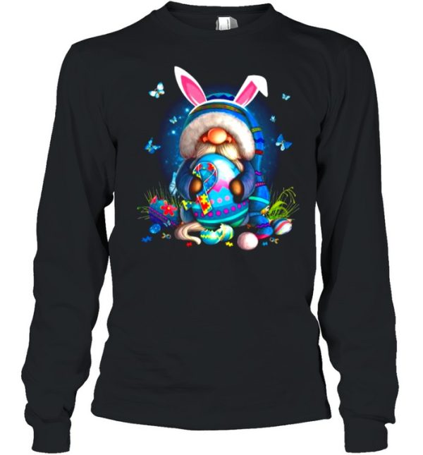 Gnome Hug Autism Cancer And Eggs Happy Easter Day shirt