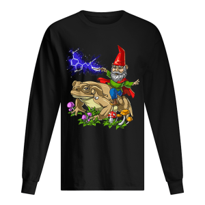 Gnome Riding Bufo Alvarius Toad Chemistry Witch Christmas shirt 1