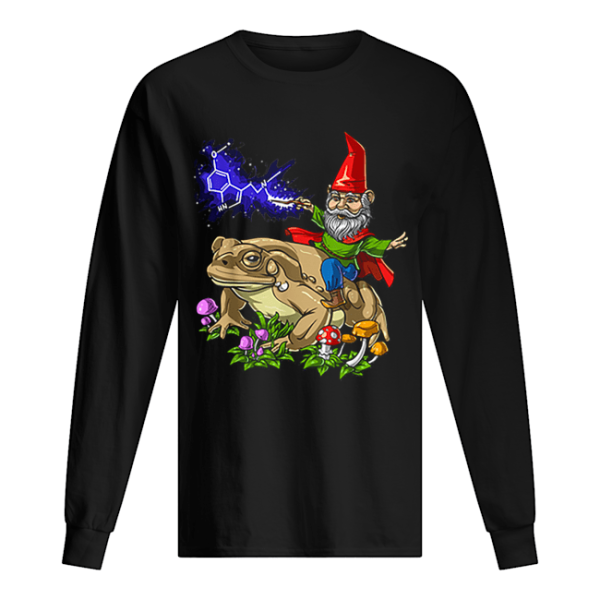 Gnome Riding Bufo Alvarius Toad Chemistry Witch Christmas shirt