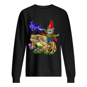 Gnome Riding Bufo Alvarius Toad Chemistry Witch Christmas shirt 2