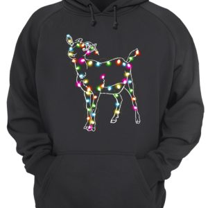 Goat Christmas lights shirt 3