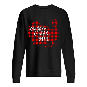 Gobble Gobble Yall Ya'll Red Plaid Thanksgiving Turkey shirt 2