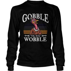 Gobble Til You Wobble Flamingo Vintage shirt