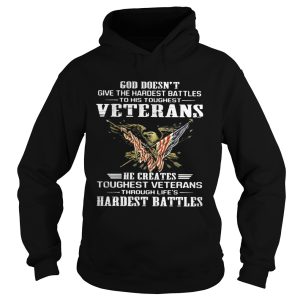 God doesnt give the hardest battles to his toughest veterans eagle quote shirt