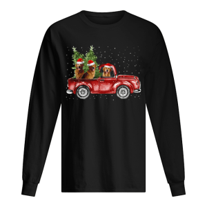 Golden Retriever Christmas Car shirt 1