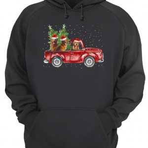 Golden Retriever Christmas Car shirt 3